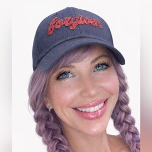 New Era “forgiven” Embroidered Navy Baseball Cap | Red Embroidery – One Size